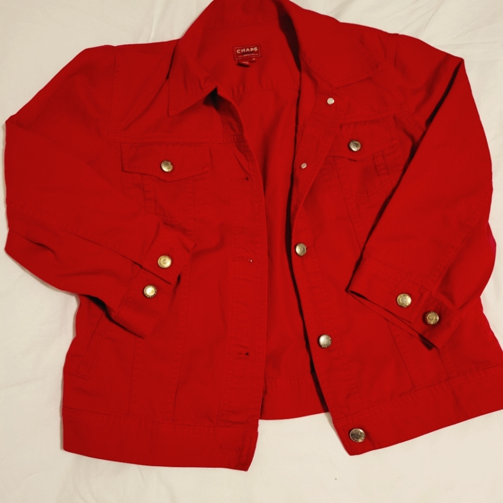 Bright red jacket